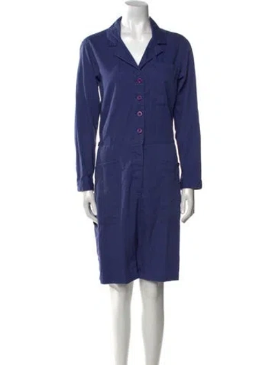 Pre-owned Xirena V-neck Romper In Blue