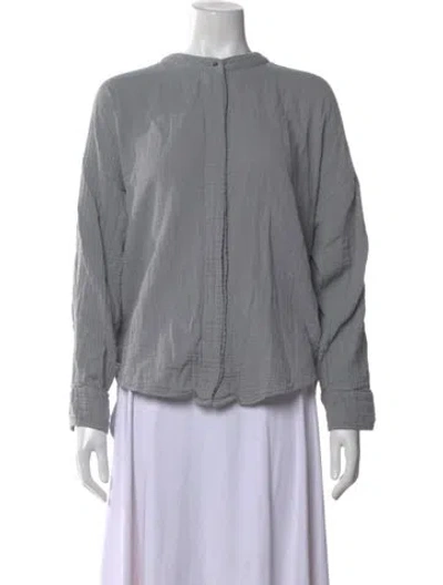 Pre-owned Xirena V-neck Short Sleeve Blouse In Purple
