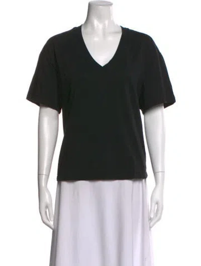 Pre-owned Xirena V-neck Short Sleeve T-shirt In Black