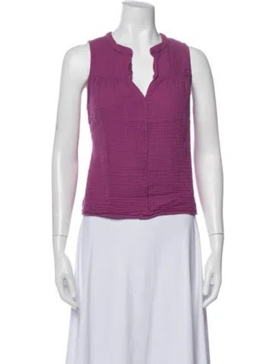 Pre-owned Xirena V-neck Sleeveless Blouse In Purple