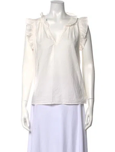 Pre-owned Xirena V-neck Sleeveless Blouse W/ Tags In White
