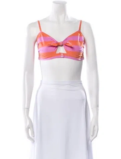 Pre-owned Xirena V-neck Sleeveless Crop Top In Multi