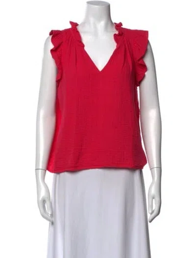 Pre-owned Xirena V-neck Sleeveless Top In Pink
