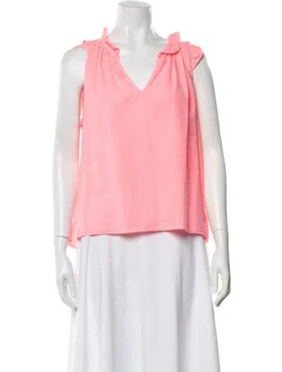 Pre-owned Xirena V-neck Sleeveless Top In Pink