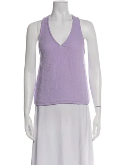 Pre-owned Xirena V-neck Sleeveless Top In Purple