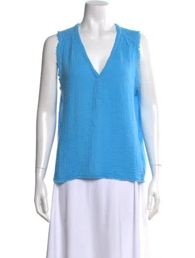 Pre-owned Xirena V-neck Sleeveless Top W/ Tags In Blue