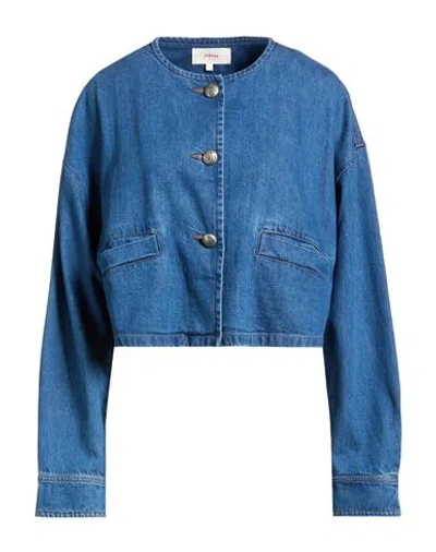 Xirena Xírena Woman Denim Outerwear Blue Size M Cotton