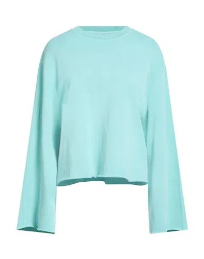 Xirena Xírena Woman Sweatshirt Turquoise Size L Cotton In Blue