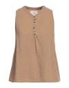 Xirena Makenzie Top In Fawn Stripe In Beige