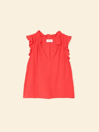 Xirena Women's Bex Gauze Top In Red Fire Cracker