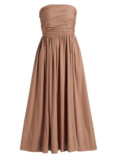 Xirena Women's Clea Strapless Midi-dress In Brown