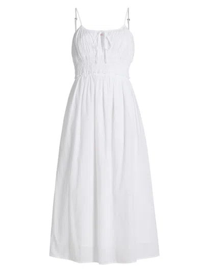 Xirena Women's Jessa Shirred Waist Midi-dress In White