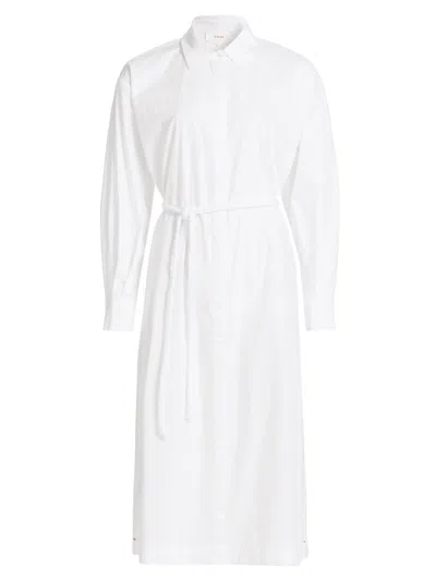Xirena Women's Katia Cotton Poplin Tie-waist Midi-dress In White