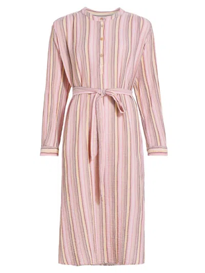 Xirena Women's Kylie Striped Tie-waist Midi-dress In Pink