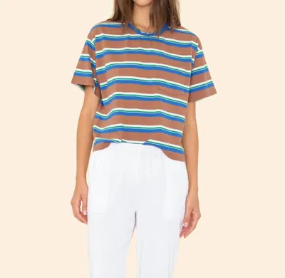 Xirena Women's Paulina Striped Top In Mocha In Blue