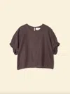 Xirena Women's Savoye Top In Black Quartz In Brown