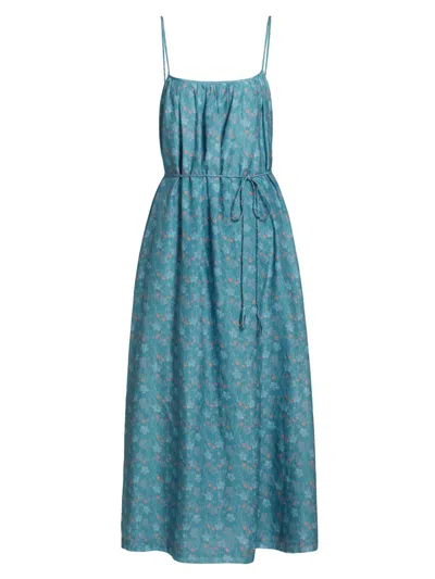 Xirena Women's Vanna Floral Cotton & Silk Tie-waist Midi-dress