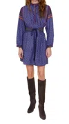 Xirena Yasmeen Geo-print Blouson-sleeve Mini Dress In Multi