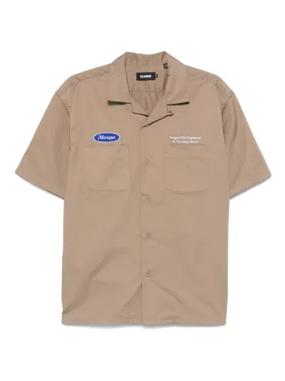 Xlarge Hemd Mit Logo-patch In Braun