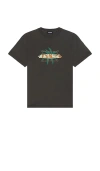 Xlarge Pigment Dyed Stone Monument Tee In Charcoal