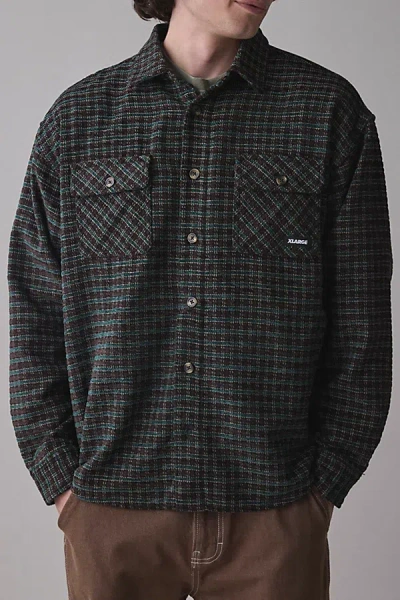 Xlarge Plaid Long Sleeve Shirt In Brown, Men's At Urban Outfitters