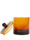 Xlboom Medium Mika Glass Container (10cm X 16cm) In Orange