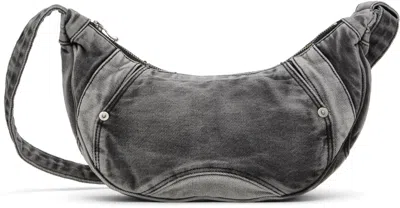 Xlim Gray Denim Messenger Bag In Carchaol (denim)