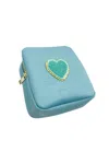 Xo Kendall Co Heart It All Pouch In Blue/blue In Multi