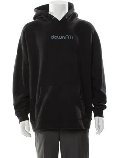 Pre-owned X'o - The Weeknd Graphic Print V-neck Hoodie In Gray