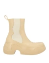 Xocoi Platform Rubber Ankle Boots In Beige