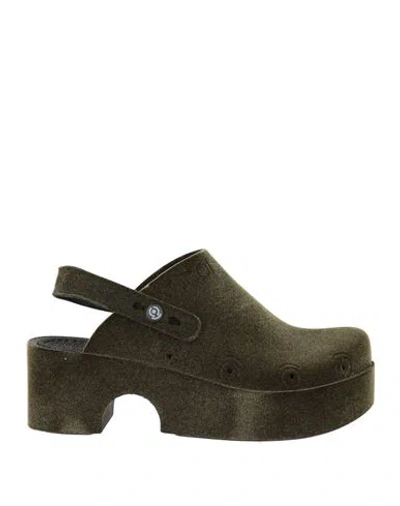 Xocoi Woman Mules & Clogs Dark Green Size 6 Textile Fibers