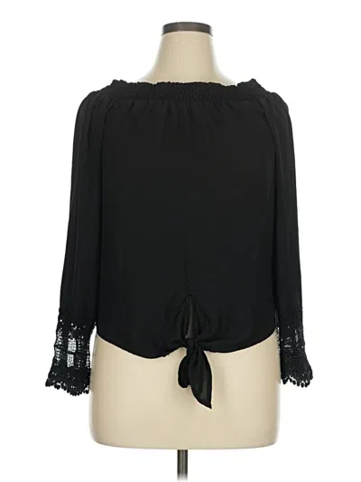 Pre-owned Xoxo 3/4 Sleeve Blouse In Black