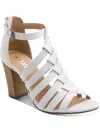 XOXO BAXTER WOMENS FAUX LEATHER STRAPPY HEELS