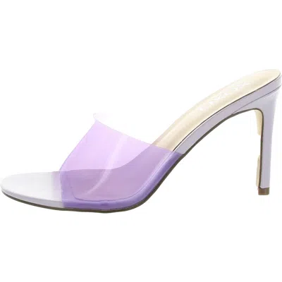 Xoxo Blessing Womens Covered Heel Man Made Heels In Purple