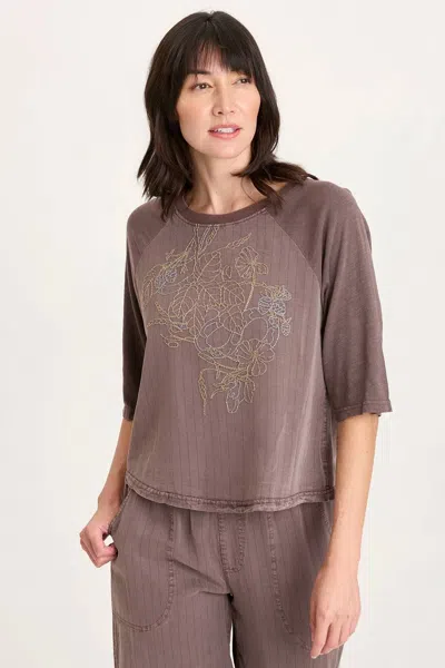 Xoxo Embroidered Jory Top In Virtuoso Pigment In Brown