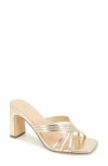 Xoxo Fanny Crossover Strap Slide Sandal In Platino