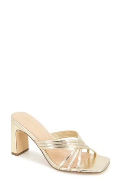 Xoxo Fanny Crossover Strap Slide Sandal In Platino