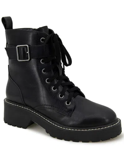 Xoxo Galiena Womens Lug Sole Lace-up Ankle Boots In Black