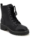 XOXO GARRETT WOMENS COMBED FAUX LEATHER ANKLE BOOTS