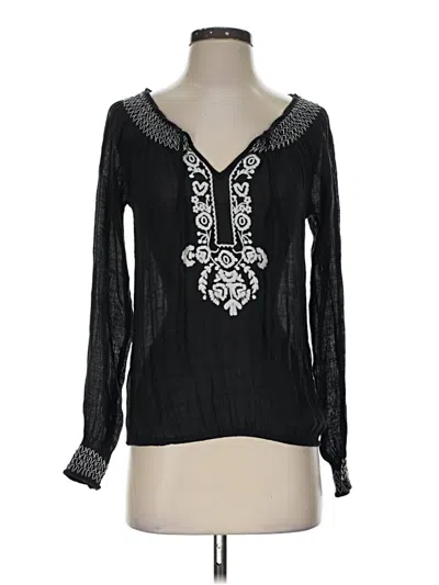 Pre-owned Xoxo Long Sleeve Blouse In Black
