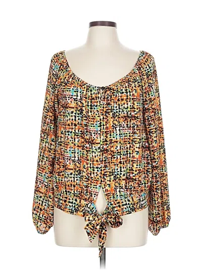 Pre-owned Xoxo Long Sleeve Blouse In Orange