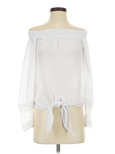Pre-owned Xoxo Long Sleeve Blouse In White