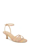 Xoxo Nicole Kitten Heel Sandal In Pink Multi