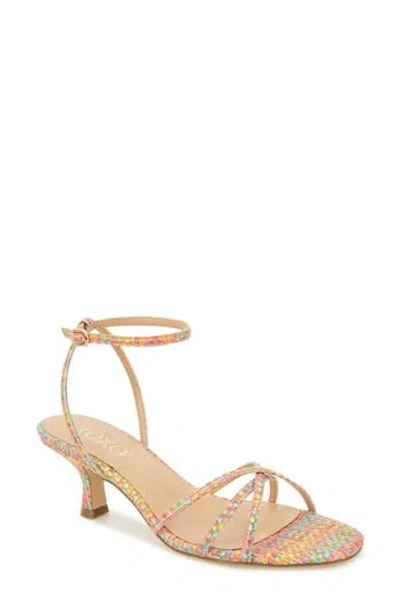 Xoxo Nicole Kitten Heel Sandal In Pink Multi