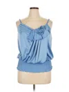 Xoxo Sleeveless Blouse In Blue