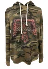 Xoxo Women's Thunderbird Hoodie In Camo In Green
