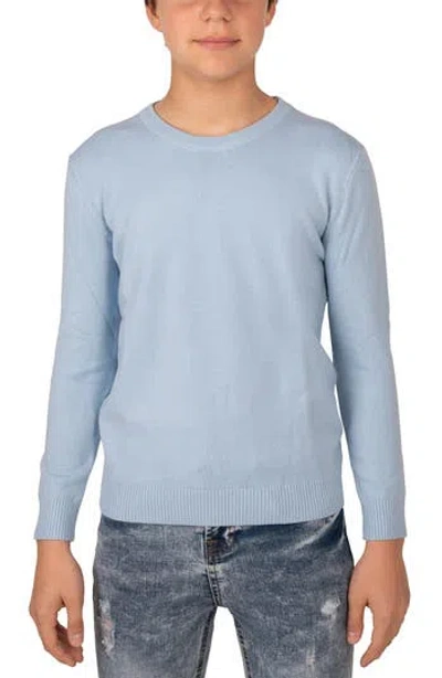 X-ray Kids' Xray Basic Crew Neck Sweater In Powder Blue
