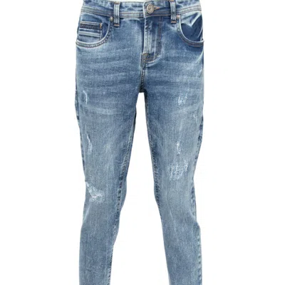 X-ray Bxp-99008 | Boys Distressed Slim Fit Jeans With Knee Rips In Blue