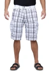 X-ray Xray Cargo Shorts In Plaid White