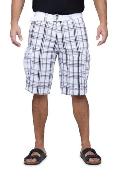 X-ray Xray Cargo Shorts In Plaid White